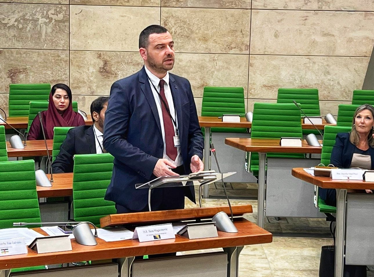 Poslanik u Predstavničkom domu PSBiH Saša Magazinović imao obraćanje u Parlamentu Malte u svojstvu predsjednika Komiteta za održivi razvoj Globalnog parlamenta za mir i toleranciju 